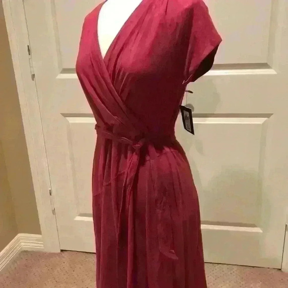 🆕 Suede Wrap Dress - Picture 5 of 7